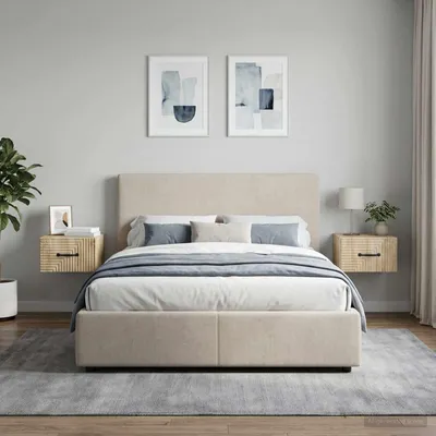 Immagine prodotto di Maison Exclusive - Comodino da parete, set da 2 pezzi, rovere Sonoma, 34,5 x 33 x 20 cm