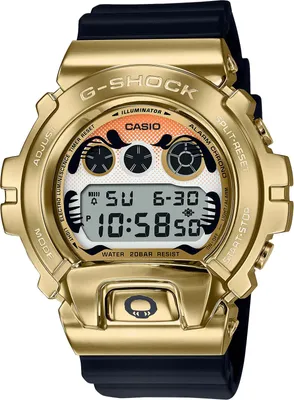 Image de Montre G-SHOCK GM-6900GDA-9ER pour homme, noire sportive, résistante aux chocs.