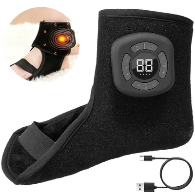 Produktbild von Kabelloser Fußsohlen- & Knöchel-Massagegerät mit Wärme – Luftkissen-Vibrationsmassage, 3 Heizstufen