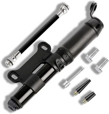 Productafbeelding van Famanu Mini fietspomp - 140 PSI - Draagbaar en efficiënt - Geschikt voor Schrader- en Presta-ventielen