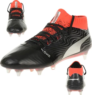 Zdjęcie produktu dla PUMA ONE 18.1, Piłka nożna, Męski, Czarny, Czerwony, Dorosły, Wzór, Formowane szpilki