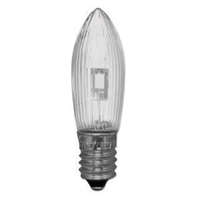 Produktbild von Hellum Riffelkerze 12V, Transparent, 3 Glühbirne(n), E10, 3 W