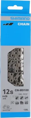 Produktbild von SHIMANO CN-M9100 XTR Schaltungskette, 138 Glieder, 12-fach, Quick Link, silber
