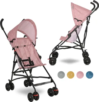 Produktbild von Lorelli Ultra Leichter Buggy Kinderwagen Vaya - nur 4,7kg - kompakter Sportsitz bis 15kg, klappbarer Reisekinderwagen, rosa