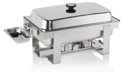 Produktbild von 2x Chafing Dish GN 1/1, 62 x 35 x 22,5 cm, stapelbar, Chromnickelstahl