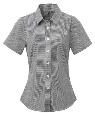 Obrázok produktu pre Premier - Dámska košeľa s krátkym rukávom LT2675 (XL) (čierna/biela)