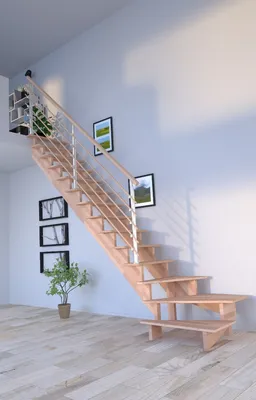 Produktbild von Holztreppe Lindos (Buche) in 1/4 gewendelter Ausführung links-80 cm-links-Design Geländer Holzrundstäbe-ohne Setzstufen