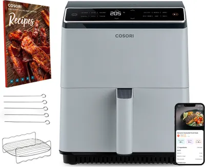 Produktbild von Fritteuse ohne Öl Cosori Dual Blaze Chef Edition Grau 1750 W