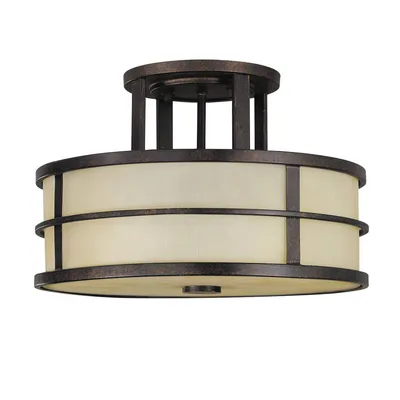 Produktbild von Elstead Fusion Deckenleuchte E27 3-fach 23cm Grecian Bronze