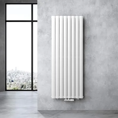 Produktbild von doporro Design Badheizung 160x61cm Weiß Paneelheizkörper Einlagig Vertikal Mittelanschluss Bad-Heizkörper Ohne Heizstab FV