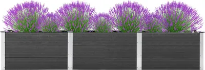 Produktbild von Garten-Hochbeet 300x50x54 cm WPC Grau , Gabionen Design 2024