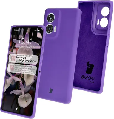 Produktbild von Bizon Soft Case für Motorola Edge 50 Fusion, Lila