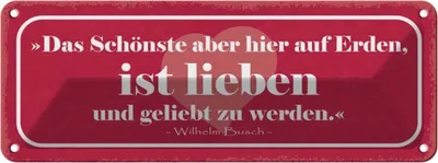 Produktbild von vianmo Blechschild 10x27 cm das Schönste ist lieben und Dekoration Liebe