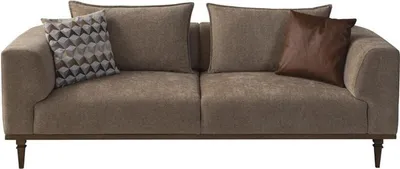 Produktbild von Dreisitzer Sofa 3 Sitzer Stoffsofa Polstersofa Grau Modern Stoff Neu