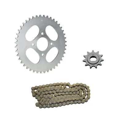 Zdjęcie produktu dla Zestaw łańcuchów 3-częściowy srebrny 11/44 zęby do Hercules Prima 2 3 4 5 5 M 4 5 HR2 P 1 3 MX1 Optima