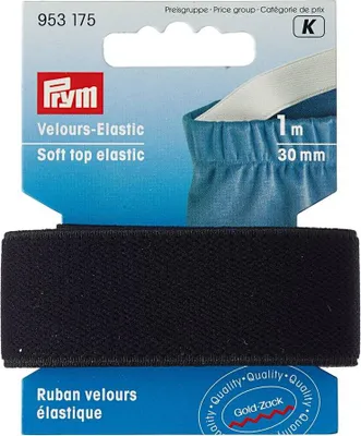 Obrázok produktu pre Guma velúrová, 30 mm, čierny, 1 m