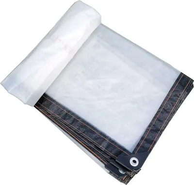 Produktbild von x 2 m transparente, perforierte, wasserdichte Plane, faltbares PVC-Material, wasserdichte, reißfeste und winddichte Outdoor-Plane (weißes Seil im Lieferumfang enthalten)