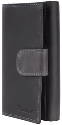 Produktbild von Benthill Damen Portemonnaie Leder XXL - Große Geldbörse mit RFID Schutz - Echtleder Vintage Damenbörse inkl. Geschenkbox
