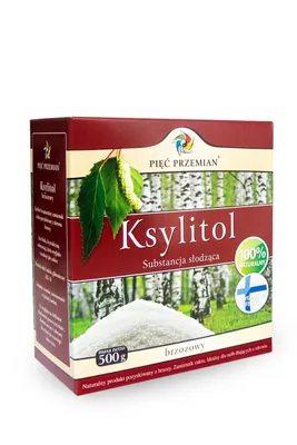 Obrázok produktu pre XYLITOL 500 g (PAPIEROVÁ KRABIČKA) - PÄŤ PREMENENÍ (FÍNSKO)