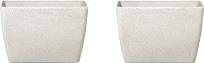 Produktbild von BELIANI Blumentopf Beige Steingemisch und Glasfaser 60 x 27 x 41 cm Rechteckig für den Innen- und Außenbereich Modern Garten Outdoor Indoor Terrasse