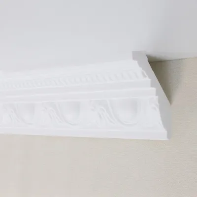 Produktbild von PROVISTON | Stuckleiste | Polystyrol | 70 x 90 x 2000 mm | Weiß | Deckenleiste