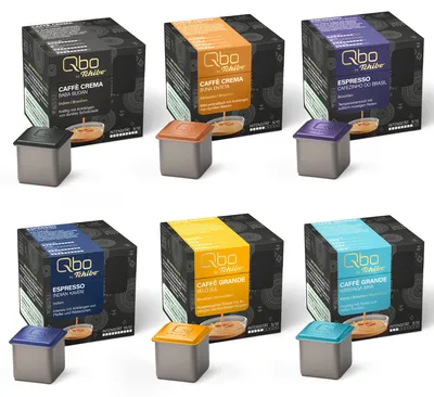 Produktbild von Tchibo Qbo Probierset Caffè Crema & Espresso Around the World Premium Kaffeekapseln 48 Stück, 6 Sorten mit 8 Kapseln, aromaversiegelt, aus 70% nachwachsenden Rohstoffen¹, Kaffeegenuss Set