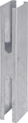 Zdjęcie produktu dla Przedłużenie słupka ogrodzeniowego Alberts 25 cm 60 x 40 mm stal surowa