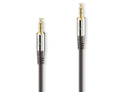 Obrázek produktu pro SONERO jackový kabel, 3,5 mm, stereo, 2 m, nylonový plášť, černý
