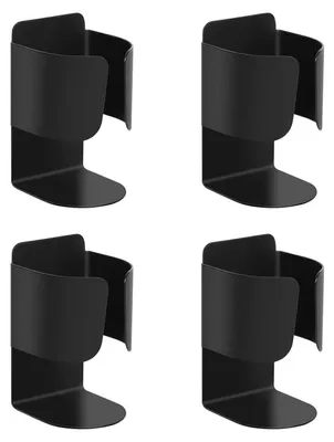 Produktbild von Zahnbürstenhalter Edelstahl Wandmontage Selbstklebend 4 Stück Schwarz