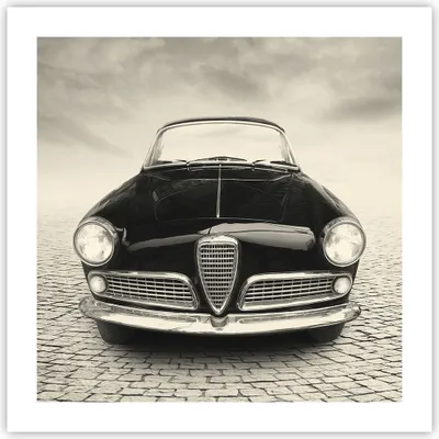 Produktbild von Poster - Poster ohne Rahmen - Alpha Romeo Giuletta - 50x50 cm - Wand Bild - Wanddeko - Wandbilder - Kunstposter - Wandposter - Bilder - Kunstdruck - Wanddekoration - Wandbild - P2XAC50x50-4210
