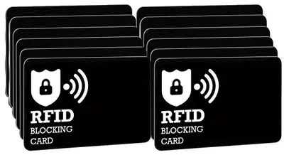 Obrázek produktu pro Karta blokující RFID, rušicí technologie, kompaktní design, 10 ks