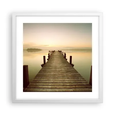 Produktbild von Gerahmtes Poster - Weißer Rahmen - Brücke See - 40x40 cm - Wand Bild - Wanddeko - Wandbilder - Kunstposter - Wandposter - Bilderrahmen - Bilder - Kunstdruck - Wandbild - P2WAC40x40-3625
