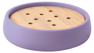 Immagine prodotto di Spirella Sven, portasapone in resina, 11,6 x 11,6 cm, ideale per un bagno elegante e funzionale, perfetto per organizzare i vostri articoli da toilette. Lavanda