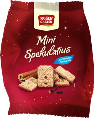 Produktbild von Rosengarten Mini-Spekulatius mit Vollmilch-Schokoladenboden -- 175g
