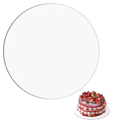 Acryl-Tortenplatten 26 cm, 2 Stück, transparent, wiederverwendbar