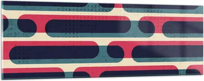 Produktbild von Bilder auf glas - Einteilig - Abstraktion Muster Modern - 90x30cm - Glasbilder - Wandbilder - Bilder - zum Aufhängen bereit - Wanddekoration aus Glas - Glas Bilder - Wandbild auf Glas - GAB90x30-4200