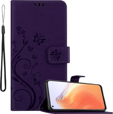 Obrázok produktu pre Kryt Cadorabo pre Xiaomi Mi 10T / Mi 10T PRO in FLORAL DARK PURPLE ochranný kryt v kvetinovom dizajne s magnetickým zatváraním, funkciou stojana a slotmi na karty flipové puzdro kvetinový kryt puzdro s chlopňou na mobilný telefón knižkové puzdro