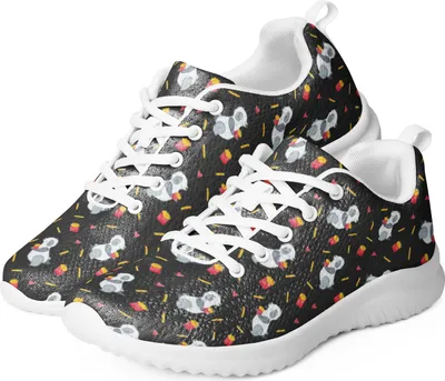 Produktbild von Mr. & Mrs. Panda Sneaker Damen Panda Pommes Größe 41 - Grau - Geschenk, Sportschuh, Muster, Freizeitschuh, Schwarz, Bunt