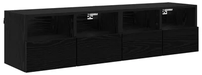 Image de Meubles TV muraux 2 pcs Chêne noir 60 x 30 x 30 cm