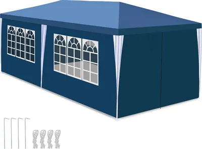Obrázok produktu pre Yakimz altánok záhradný stan - Vodotesný záhradný altánok s Easy-Klett, dokonalá ochrana za každého počasia Modrý 3x6 m