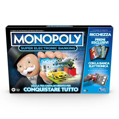 Produktbild von Monopoly Super Electronic Banking, Brettspiel, Wirtschaftliche Simulation, 8 Jahr(e), Familienspiel