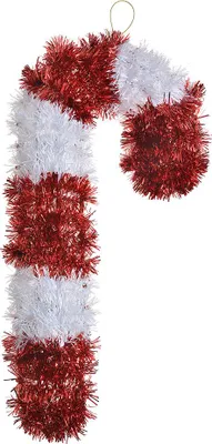 Produktbild von Clayre & Eef Weihnachtsdekoration Zuckerstange 36 cm Rot Weiß Kunststoff