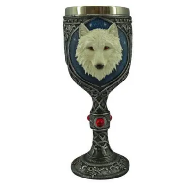 Produktbild von Kelch "Weisser Wolf" mit Metalleinsatz (ca. 150ml)