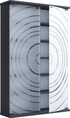 Produktbild von TilanoL Vitrinenschrank CD, DVD 6 Ablagen 2 Türen anthrazit.
