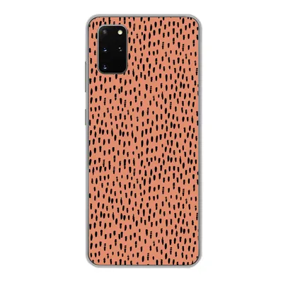 Produktbild von MuchoWow® Handyhülle Schutzhülle Hülle für Samsung Galaxy S20 Plus Polka dots - Schwarz - Orange Silikon Softcase Handy Hülle - Hartschale
