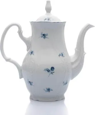Produktbild von Thun 1794 Kaffeekanne, 1,2 l, tschechisches Porzellan, Bernadotte, blaue Rosen, Thun