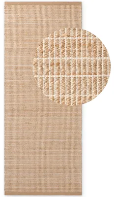Image de Villeroy & Boch, tapis de couloir en jute "Läufer Birka", couleur or naturel, tissé à la main, robuste - 80x300 cm