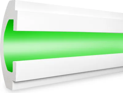 Produktbild von LED Einbauprofil aus Styropor mit Hartbeschichtung, Trockenbau Stuckleisten (1.15 Meter KD112) Lichtvouten Weiß Deckenleisten Indirekte Beleuchtung