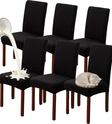 Produktbild von 6-teilige Esszimmerstuhlbezüge - Moderne Elastische Schutzhüllen für Stühle