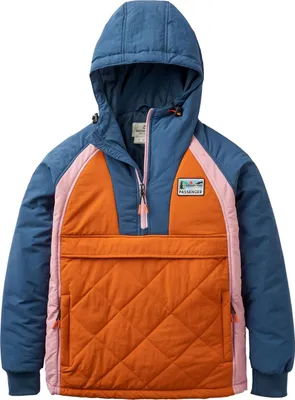 Produktbild von Passenger Damen Winterjacke Ocean 2.0 Recycled Insulated 1/2 Zip Jacket, Größe:M, Farben:dark denim/sunset orange